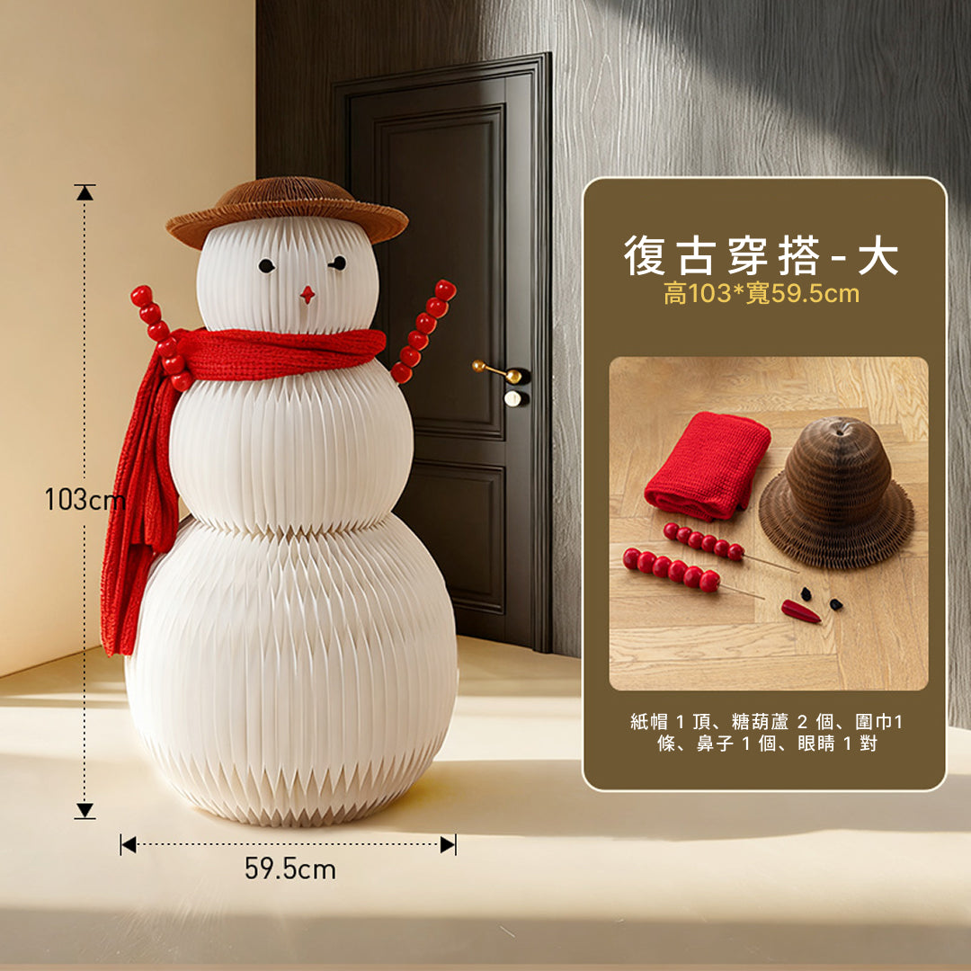 聖誕風琴雪人｜十八紙